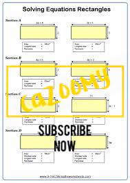 Forming Solving Equations Worksheets