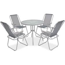 6 Piece Outdoor Dining Set Steel And