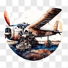 Old Airplane Painting In Need