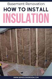 Insulating Basement Walls With