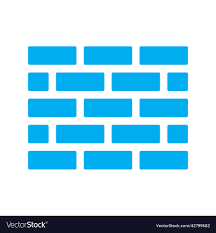 Blue Wall Icon Or Logo Royalty Free