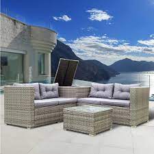 Wicker Outdoor Sectional Set Sofa