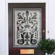 Victorian Etched Glass Window