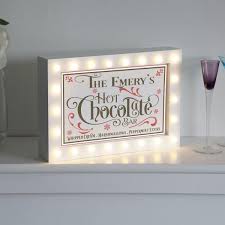 Personalised Hot Chocolate Bar Light Up