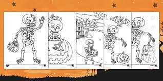 Skeleton Coloring Pages Teaching