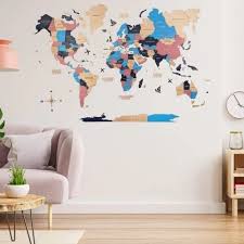 Ply Wood 3d Wooden World Map At Rs