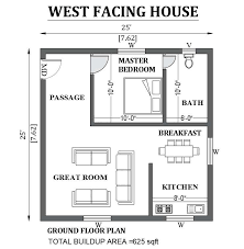 25 X25 West Facing House Design As Per