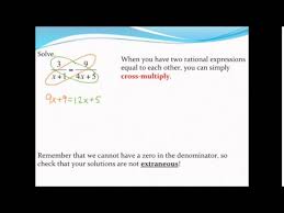 Solving Rational Equations Using Cross