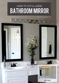 How To Cut A Bathroom Mirror In Half