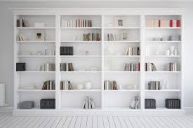Premium Ai Image A White Bookcase