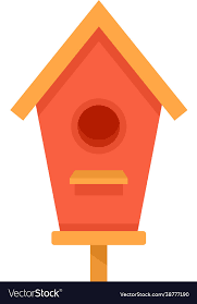 Roof Bird House Icon Flat Isolated