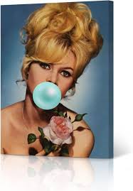 Brigitte Bardot Teal Blue Bubble Gum