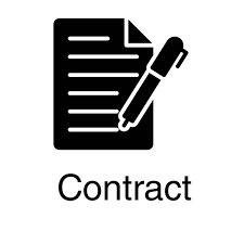 Contract Icon Design Line Vector Stock