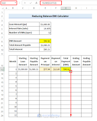 Reducing Balance Emi Calculator In