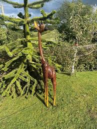 Hand Carved Wooden Giraffe 6ft 1