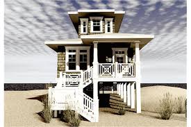 Beachfront House Plan 2 Bedrms 2