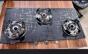 Black Glass Png Gas Stove Cooktop