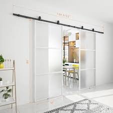 Double Glass Barn Door