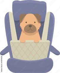 Cute Puppy Travel Icon Cartoon Vector