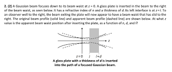 2 2 a gaussian beam focuses down to