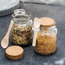 Glass Jars With Wooden Spoons Boxed