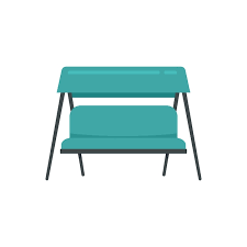 Swing Textile Chair Icon Flat