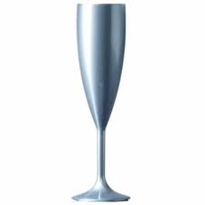 Blue Plastic Champagne Flutes
