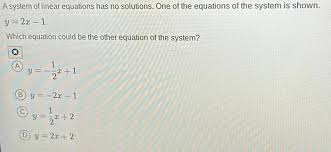 Answered A System Of Linear Equations