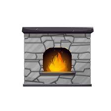 Stone Hearth Or Furnace Isolated House