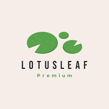 Lotus Leaf Flat Logo Icon Design