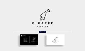 Giraffe Home Logo Icon Design Vector
