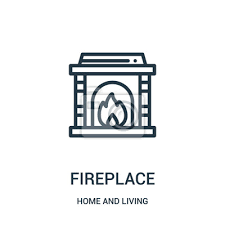 Fireplace Icon Vector From Home And