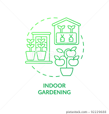 Indoor Gardening Green Gradient Concept