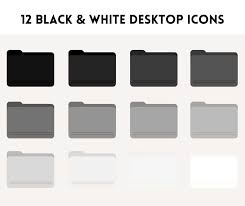Desktop Folder Icons Aesthetic Black