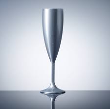 Silver Plastic Champagne Flutes