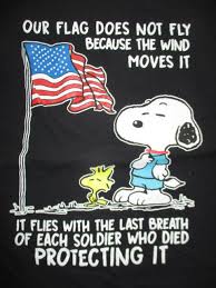 Vintage Peanuts Snoopy Our Flag Flies