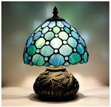 Small Lamp Sea Blue Stained