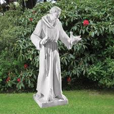Saint Francis 84cm Marble Resin Garden