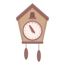 Old Cuckoo Clock Icon Cartoon Vector