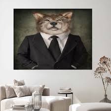 Wolf Wall Decor In Canvas Murals