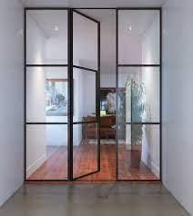 Custom Steel Grid Interior Glass Door
