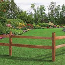 2 hole red cedar split rail fence end