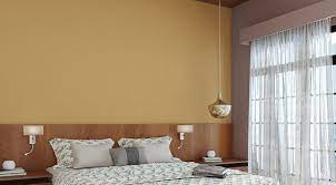 Luxurious Master Bedroom With Yellow Walls