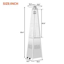Pyramid Glass Tube Flame Outdoor Heater