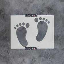Baby Feet Baby Shower Stencil Baby