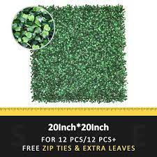 Decwin 20 In H X 1 78 In W 36 Piece Artificial Boxwood Wall Panels Uv Proof Grass Backdrop Wall Greenery Panels Green Wall