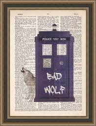 Dr Who Tardis Bad Wolf Ilration