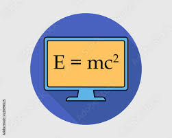 Colorful Physics Icon E Mc Square