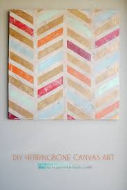 Diy Herringbone Canvas Art I Should