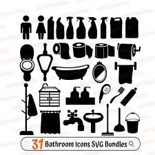 31 Bathroom Icon Bundles Svg Comfort